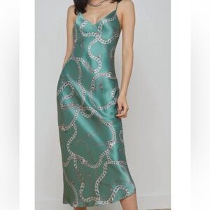 L’agence Seridie Dress Frosty Spruce Multi Horse Chain Size 18